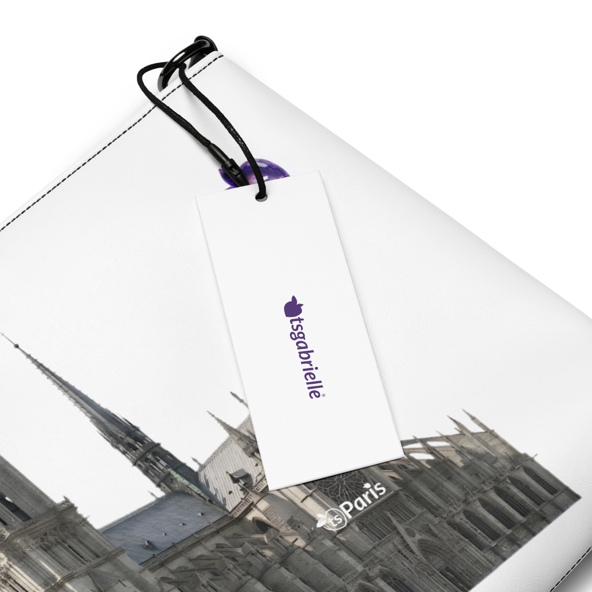 tsgabrielle® • Paris - Cathédrale Notre-Dame • Sac bandoulière • Blanc • 11″ × 8″ - View 6