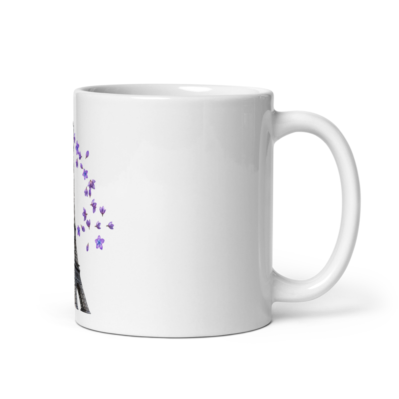 tsgabrielle® • Paris - La Tour Eiffel • Mug Brillant • Blanc • Céramique • 11 oz • La Touche Trans Française