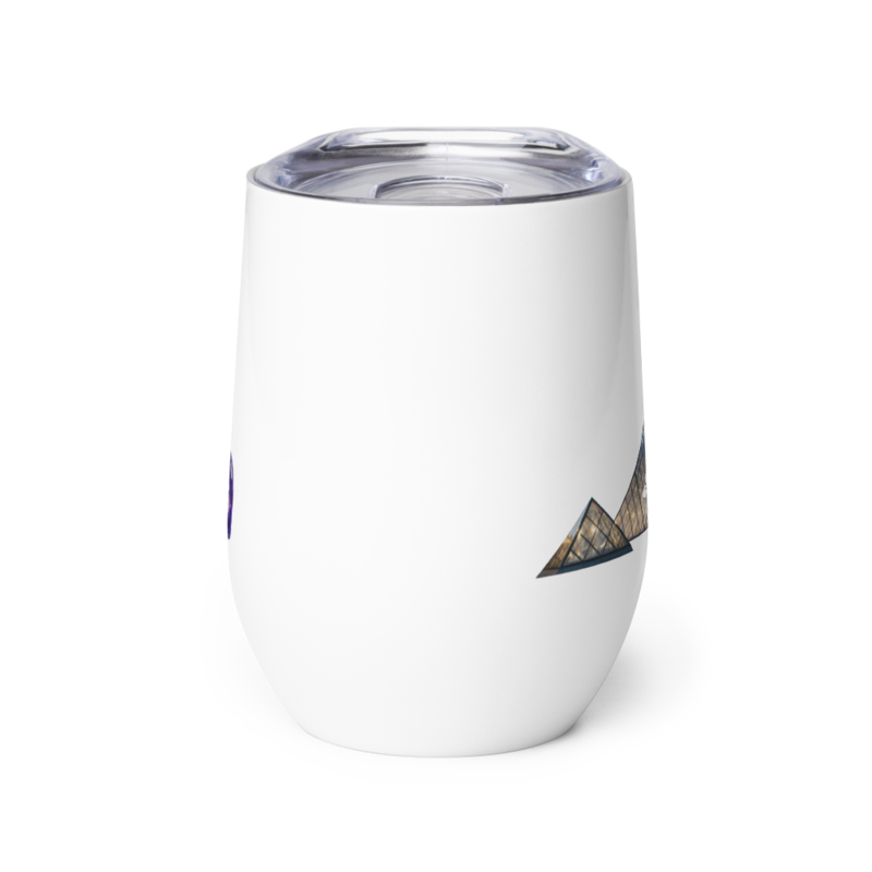 tsgabrielle® • Paris – The Louvre Pyramid • Wine gobelet isotherme • 12 oz