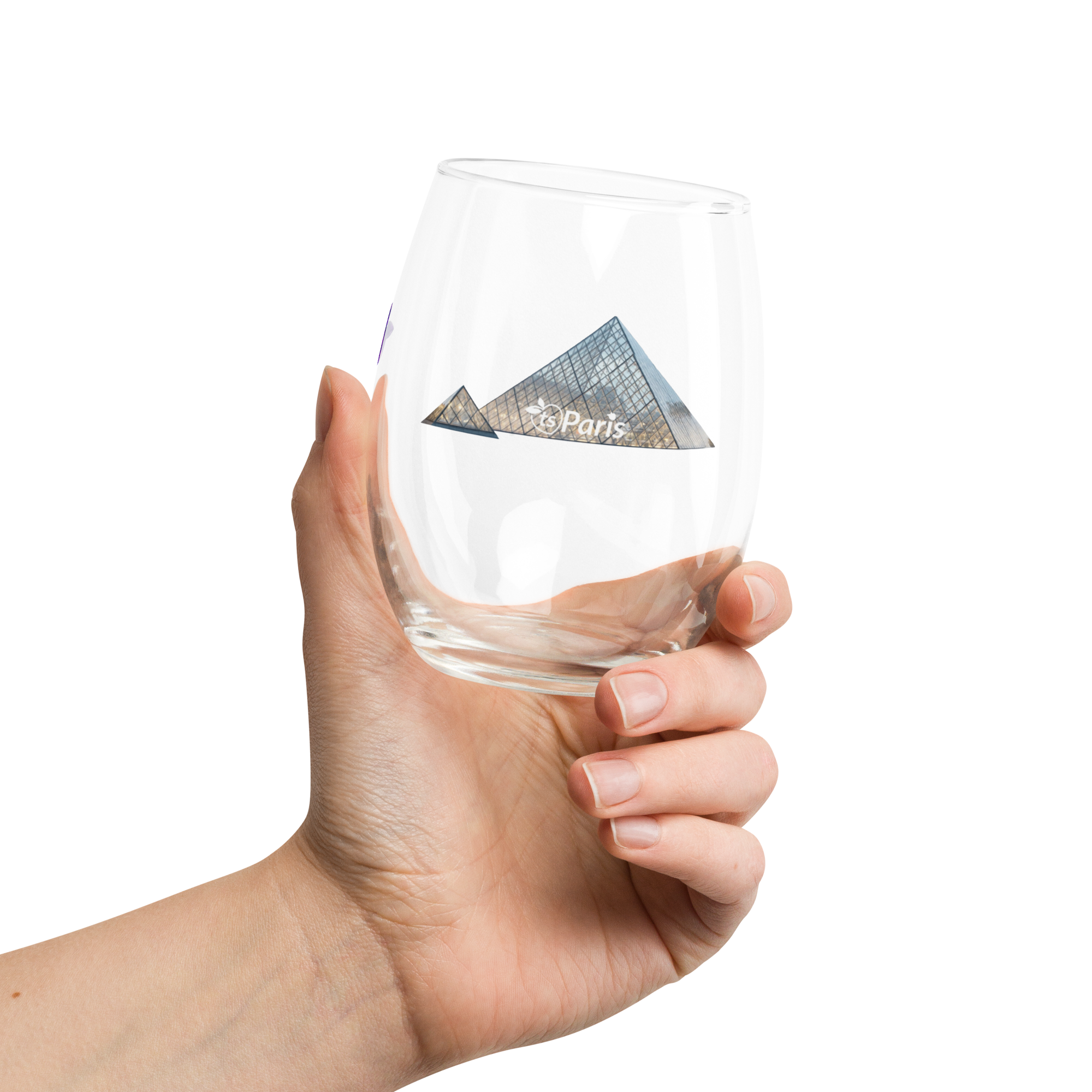 tsgabrielle® • Paris – Pyramide du Louvre • Verre à vin sans pied • 15 oz - View 11