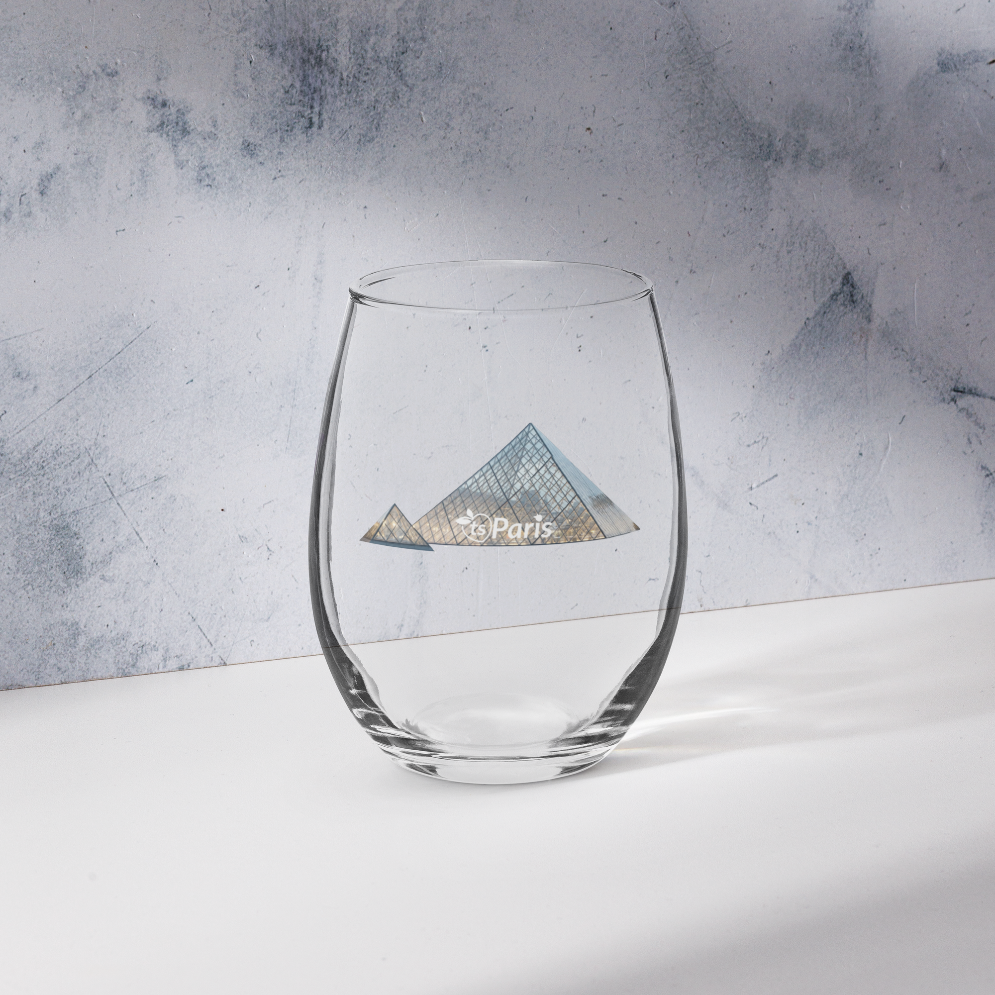 tsgabrielle® • Paris – Pyramide du Louvre • Verre à vin sans pied • 15 oz - View 13
