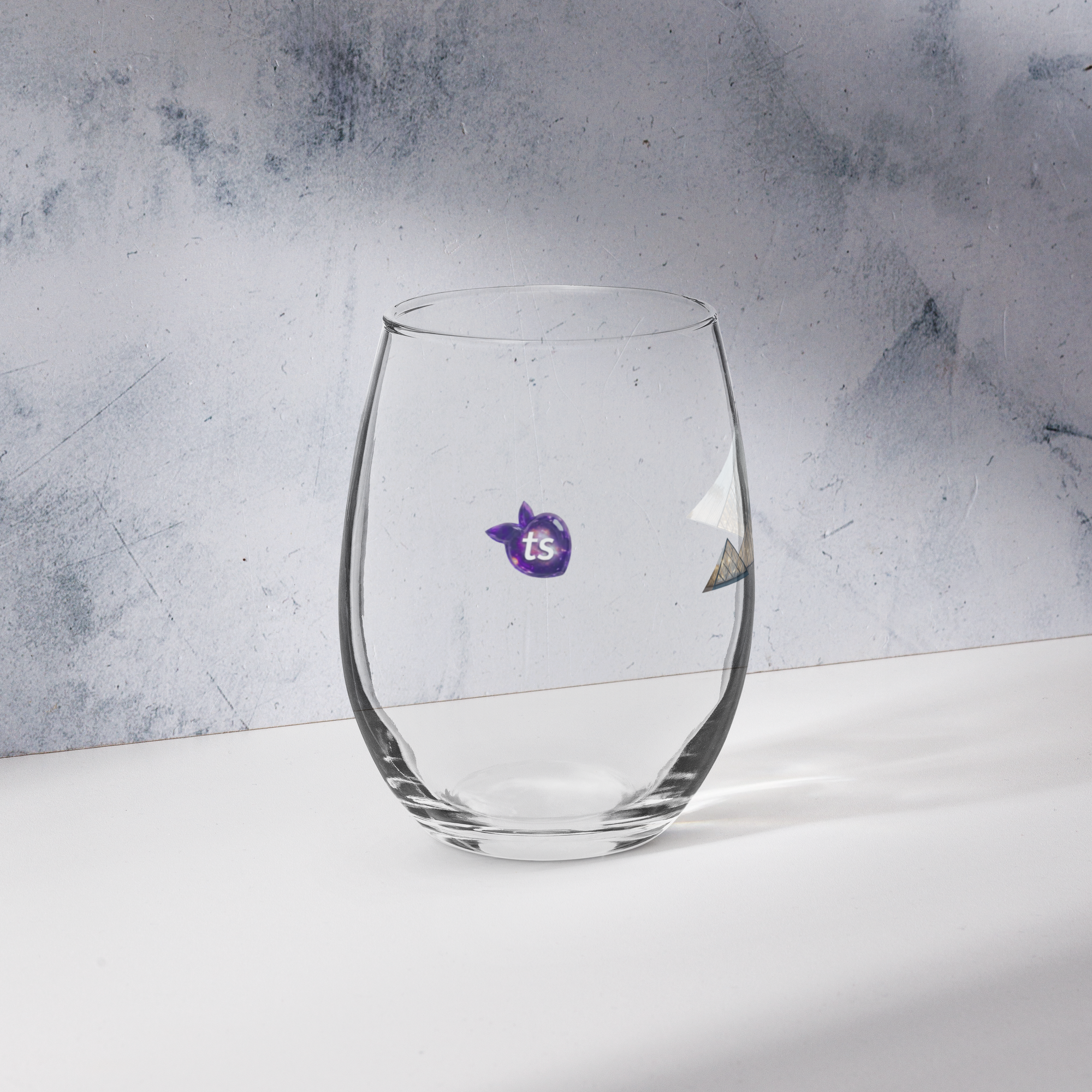 tsgabrielle® • Paris – Pyramide du Louvre • Verre à vin sans pied • 15 oz - View 14