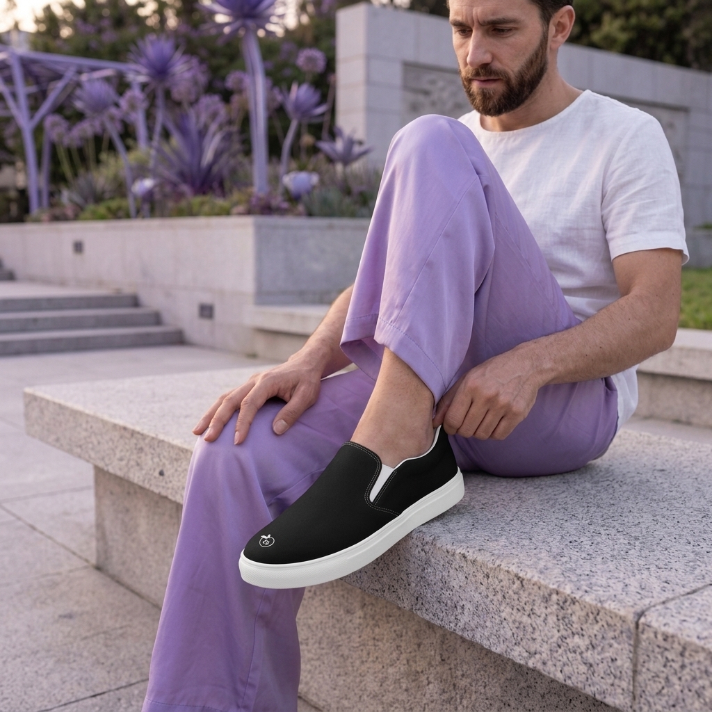tsgabrielle® • Pour Lui • Baskets en Toile Slip-On • Noir - View 5