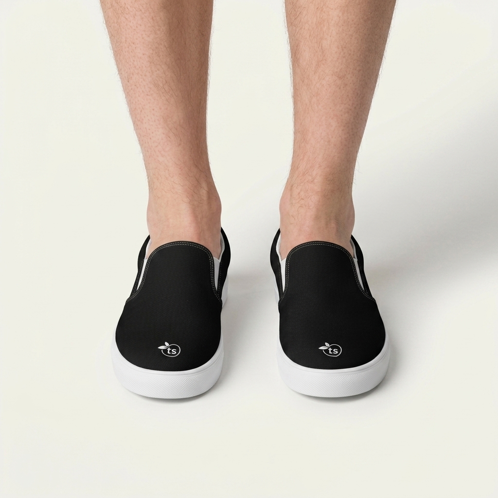 tsgabrielle® • Pour Lui • Baskets en Toile Slip-On • Noir - View 3