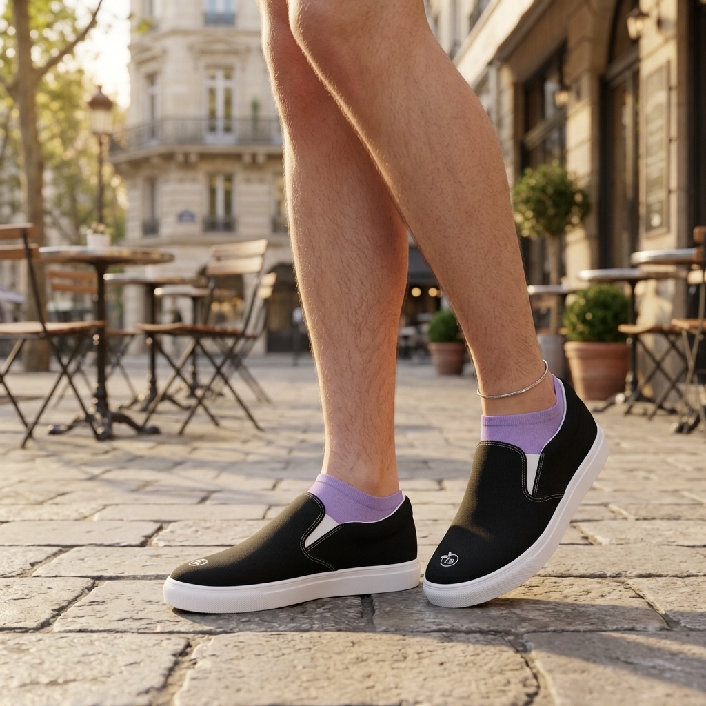 tsgabrielle® • Pour Lui • Baskets en Toile Slip-On • Noir - View 6