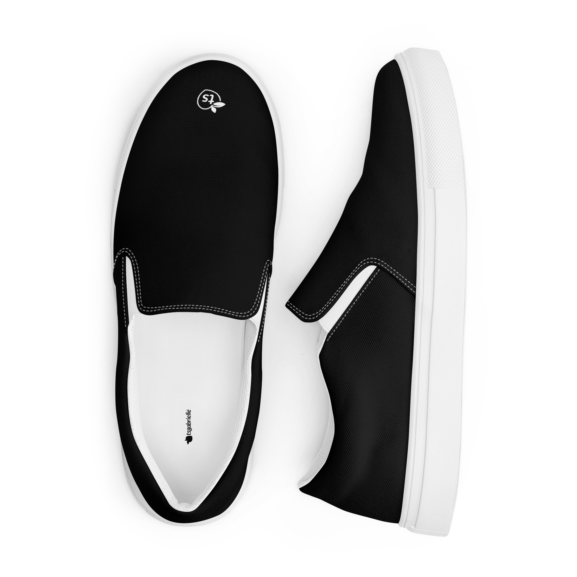 tsgabrielle® • Pour Lui • Baskets en Toile Slip-On • Noir - View 11
