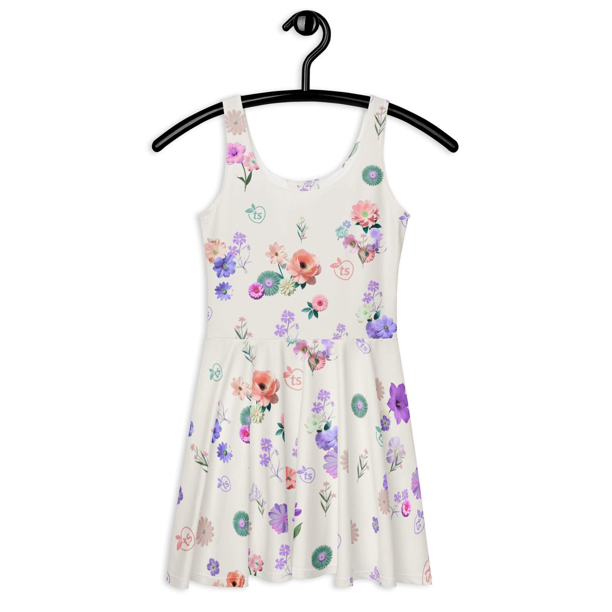 tsgabrielle® • For Her • TransFLOWer™ • Skater Dress • White