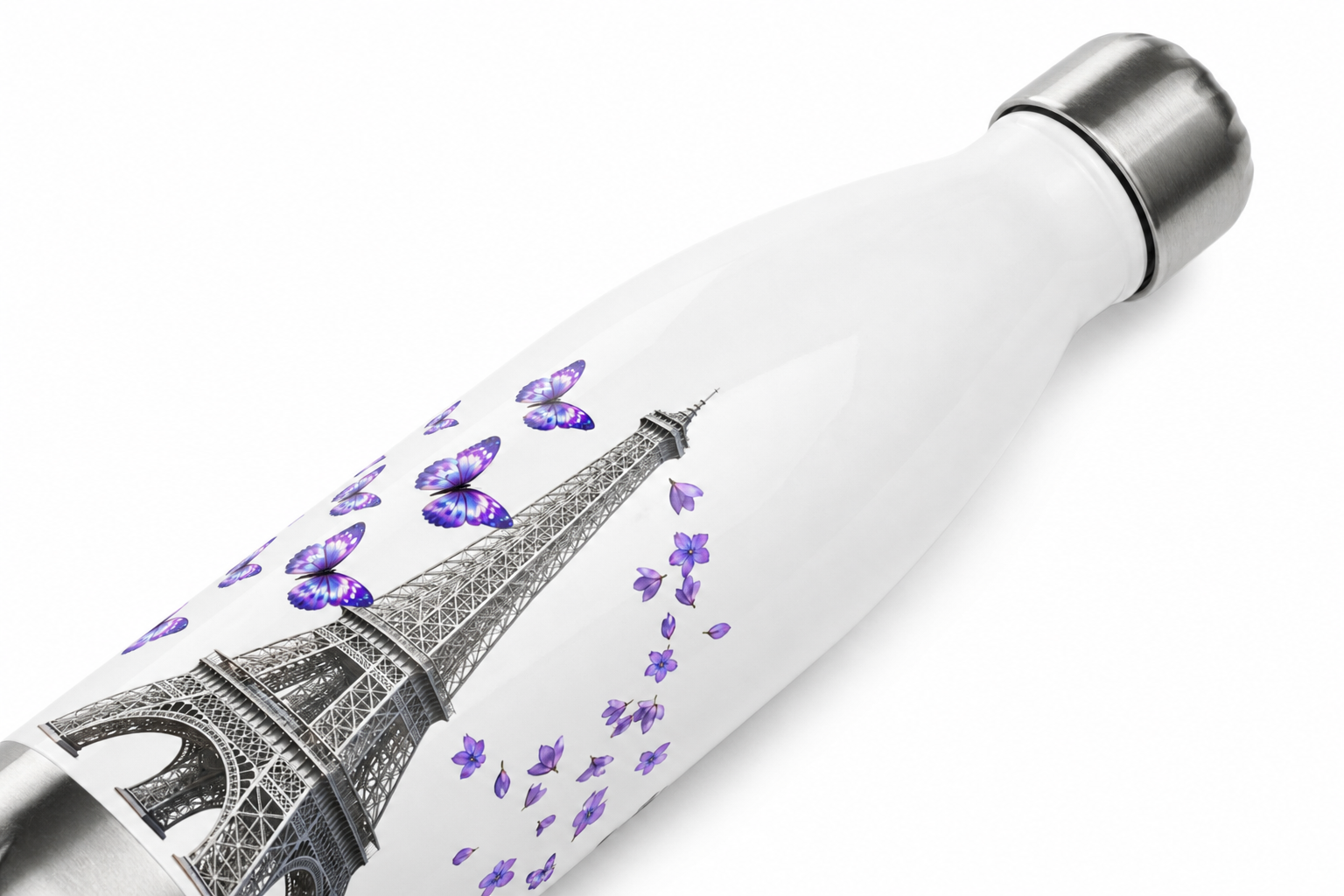 tsgabrielle® • Paris - La Tour Eiffel • Gourde • Blanc • Acier Inoxydable • 500 ml - View 11
