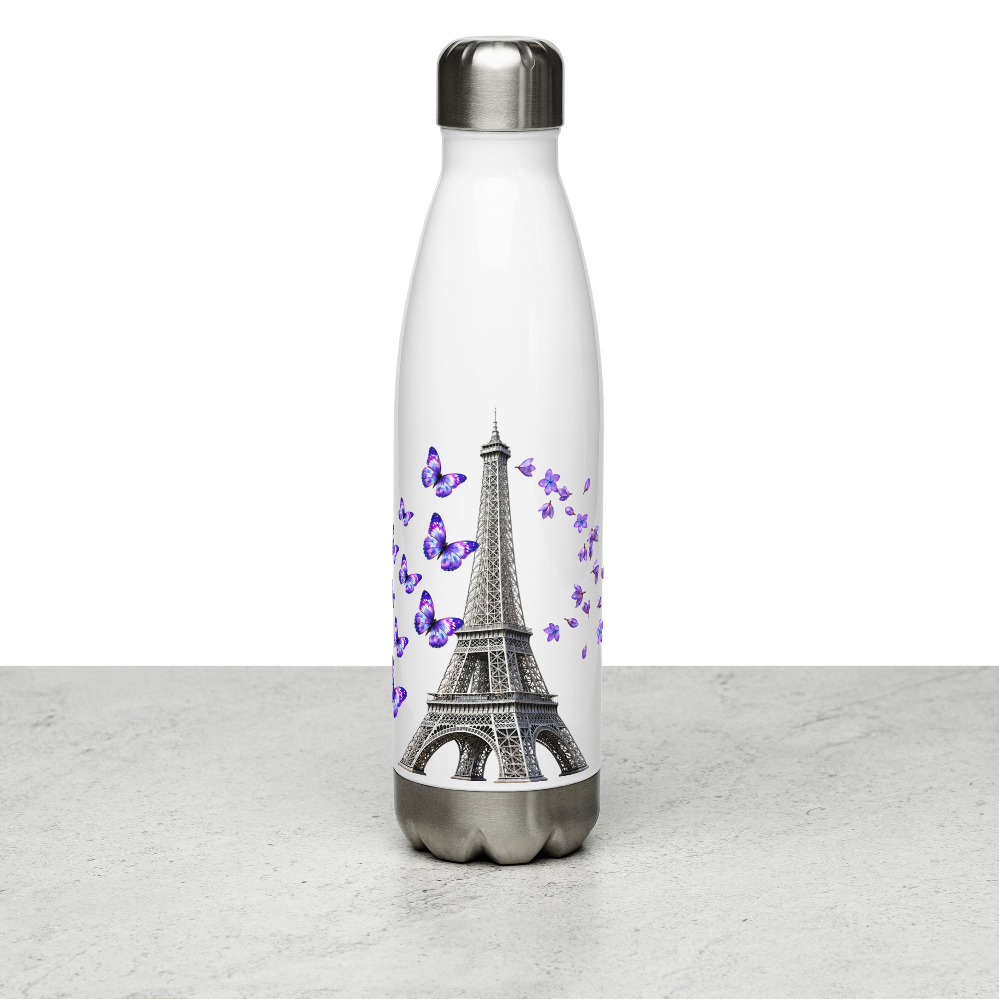 tsgabrielle® • Paris - La Tour Eiffel • Gourde • Blanc • Acier Inoxydable • 500 ml - View 7