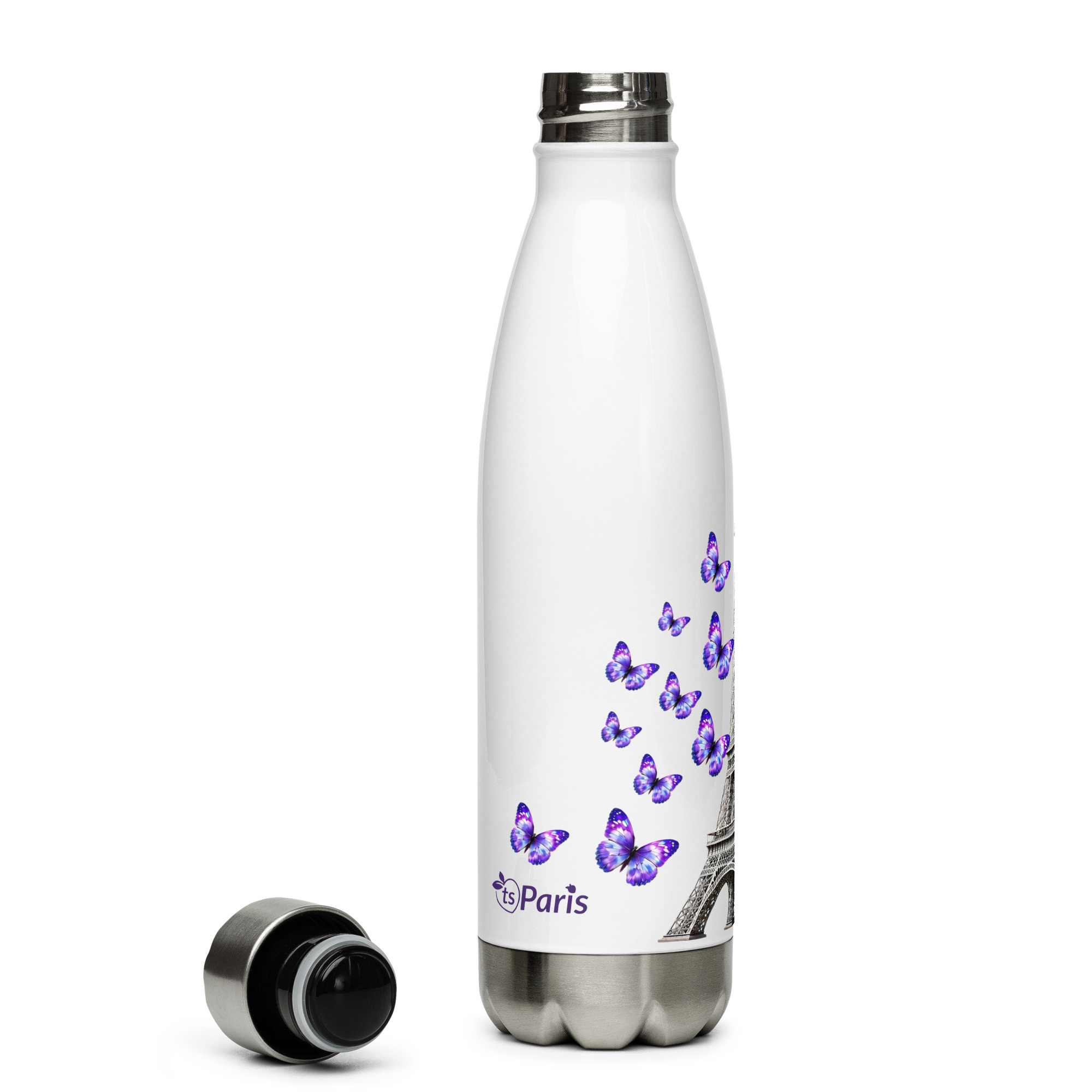 tsgabrielle® • Paris - La Tour Eiffel • Gourde • Blanc • Acier Inoxydable • 500 ml - View 10