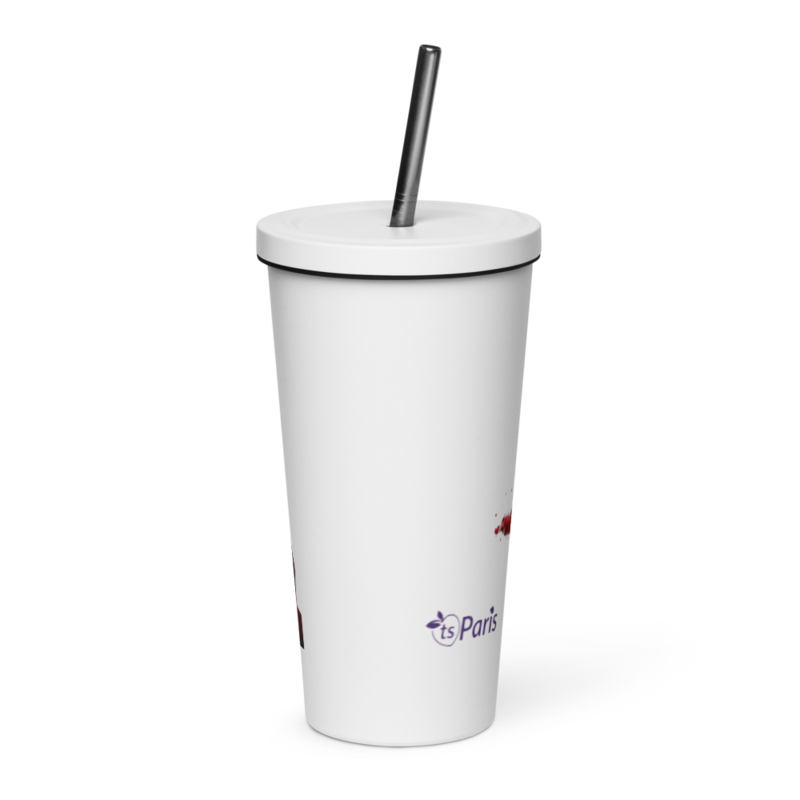tsgabrielle® • Paris - Napoléon Bonaparte • Gobelet isotherme • Acier inoxydable • Blanc • 20 oz • La Touche Trans Française