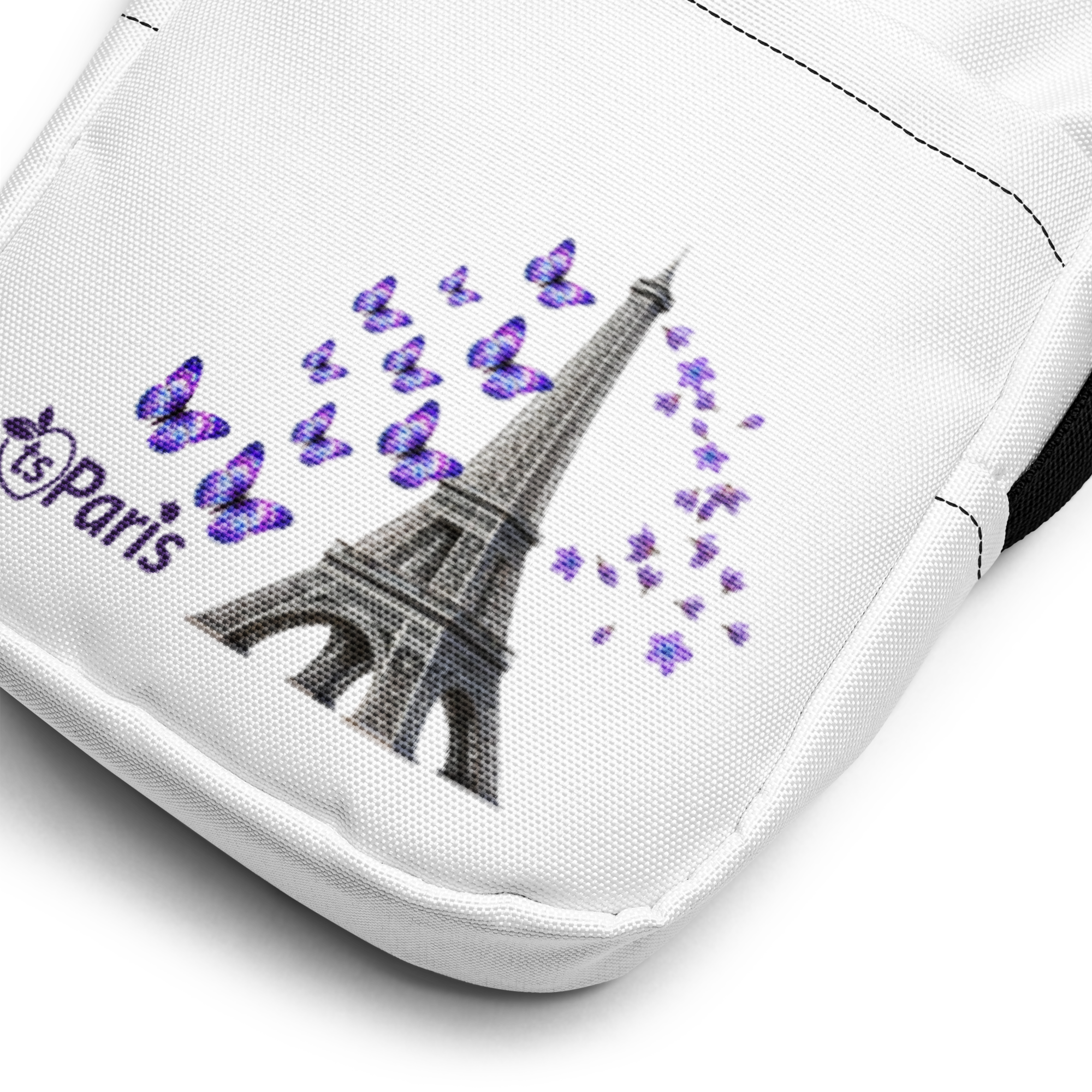 tsgabrielle® • Paris - La Tour Eiffel • Sac bandoulière utilitaire • Blanc - View 6
