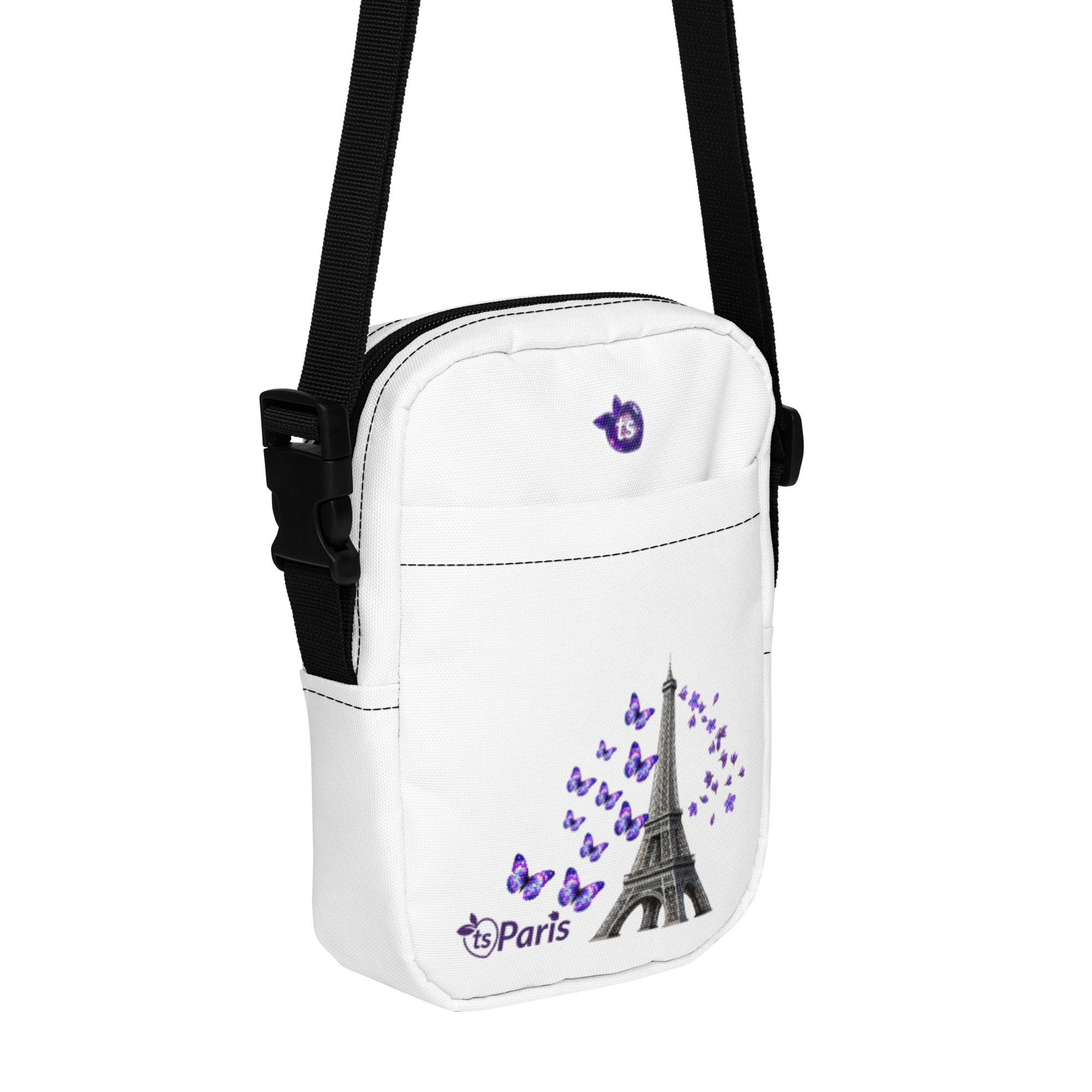 tsgabrielle® • Paris - La Tour Eiffel • Sac bandoulière utilitaire • Blanc - View 10