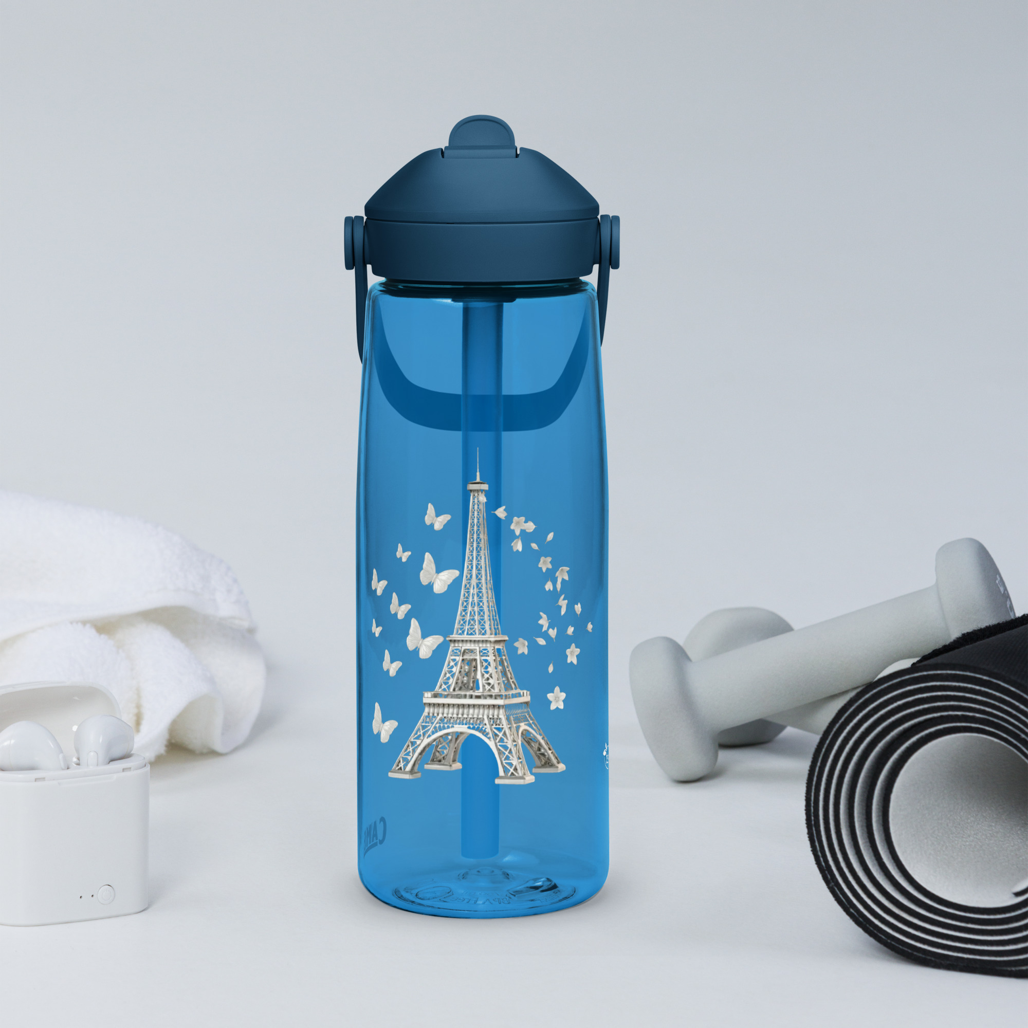 CamelBak® Eddy® par tsgabrielle® • Paris - La Tour Eiffel • Bouteille d’eau sportive • Paille rabattable • 2 couleurs • 25 oz