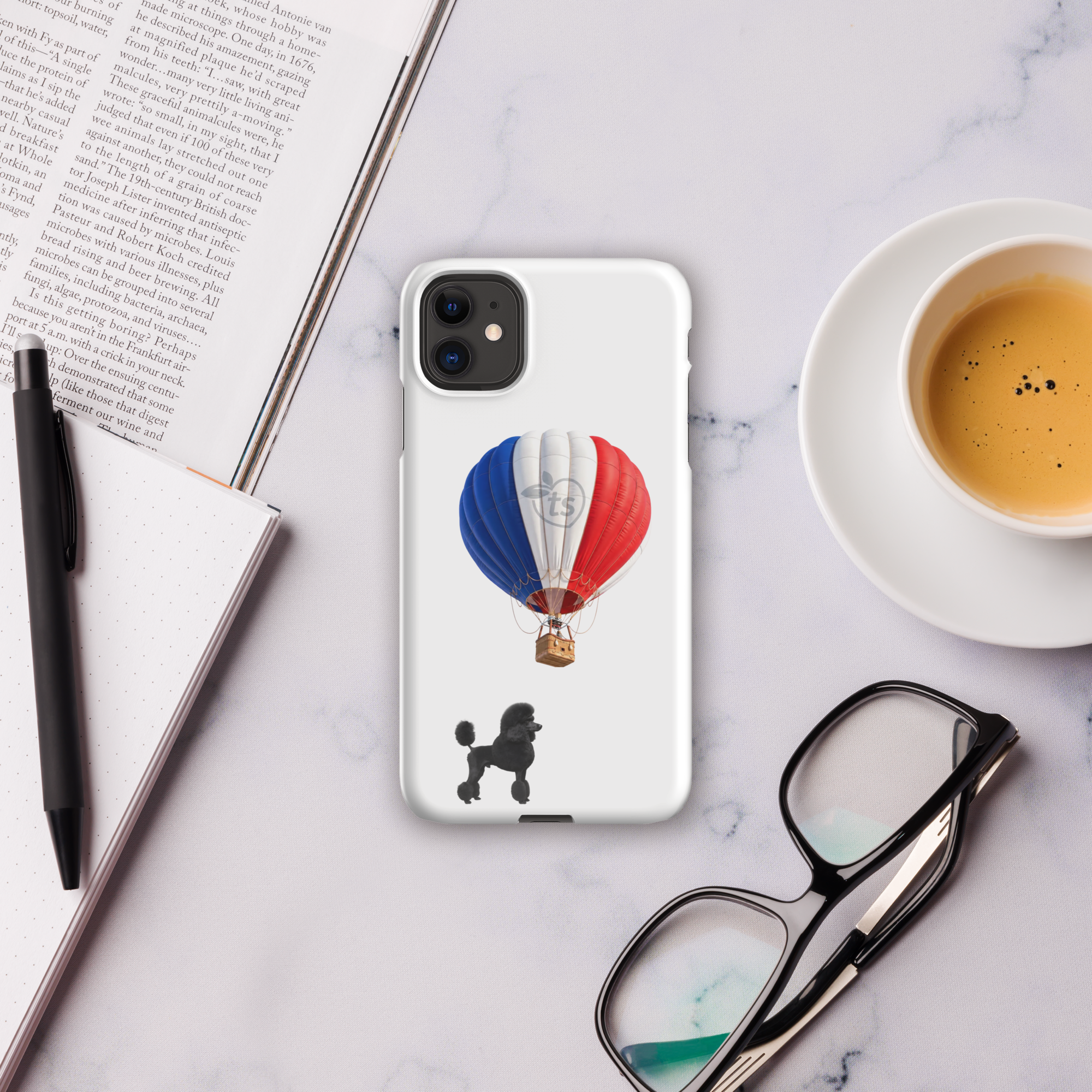 tsgabrielle® • Paris - Le Chien • Coque Snap pour iPhone® • Blanc • Derniers modèles - View 3