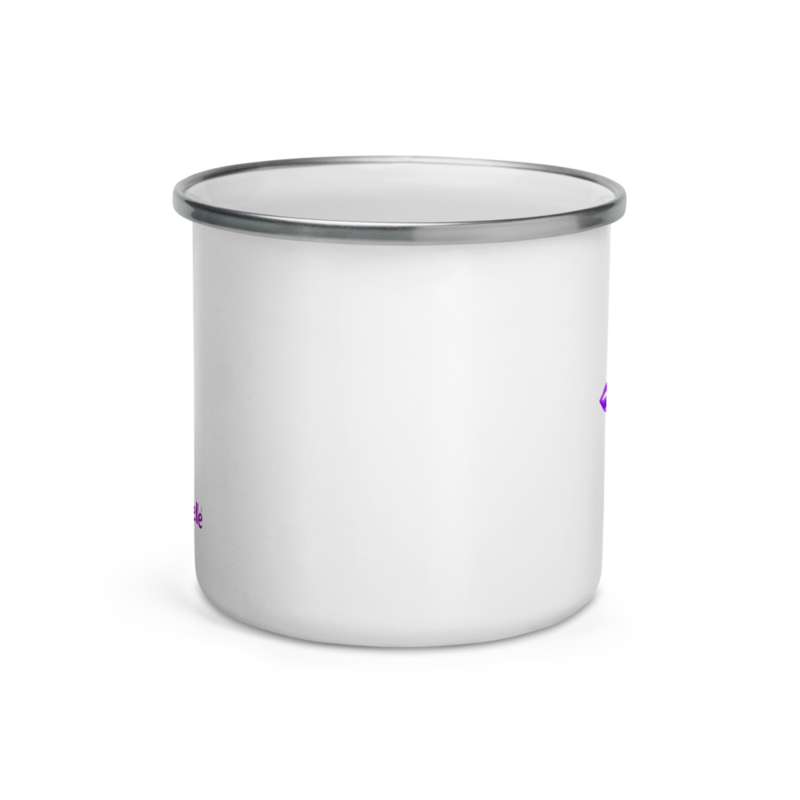 tsgabrielle® • Enamel mug • blanc • 12 oz