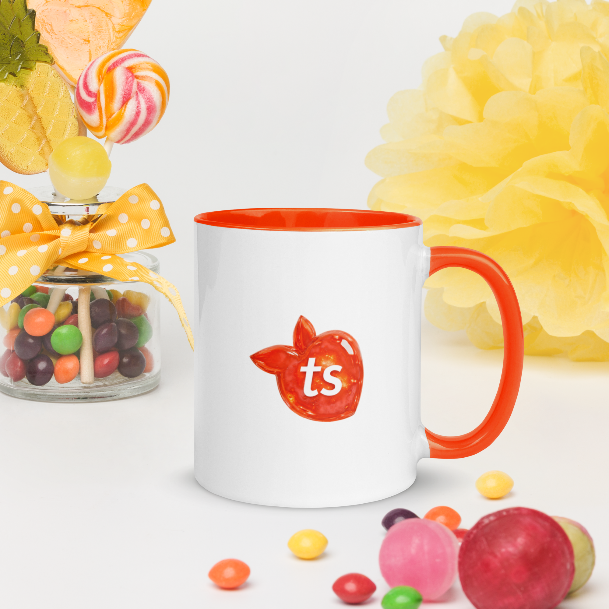 tsgabrielle® • Mug avec intérieur orange • Céramique • 33 cl - View 11