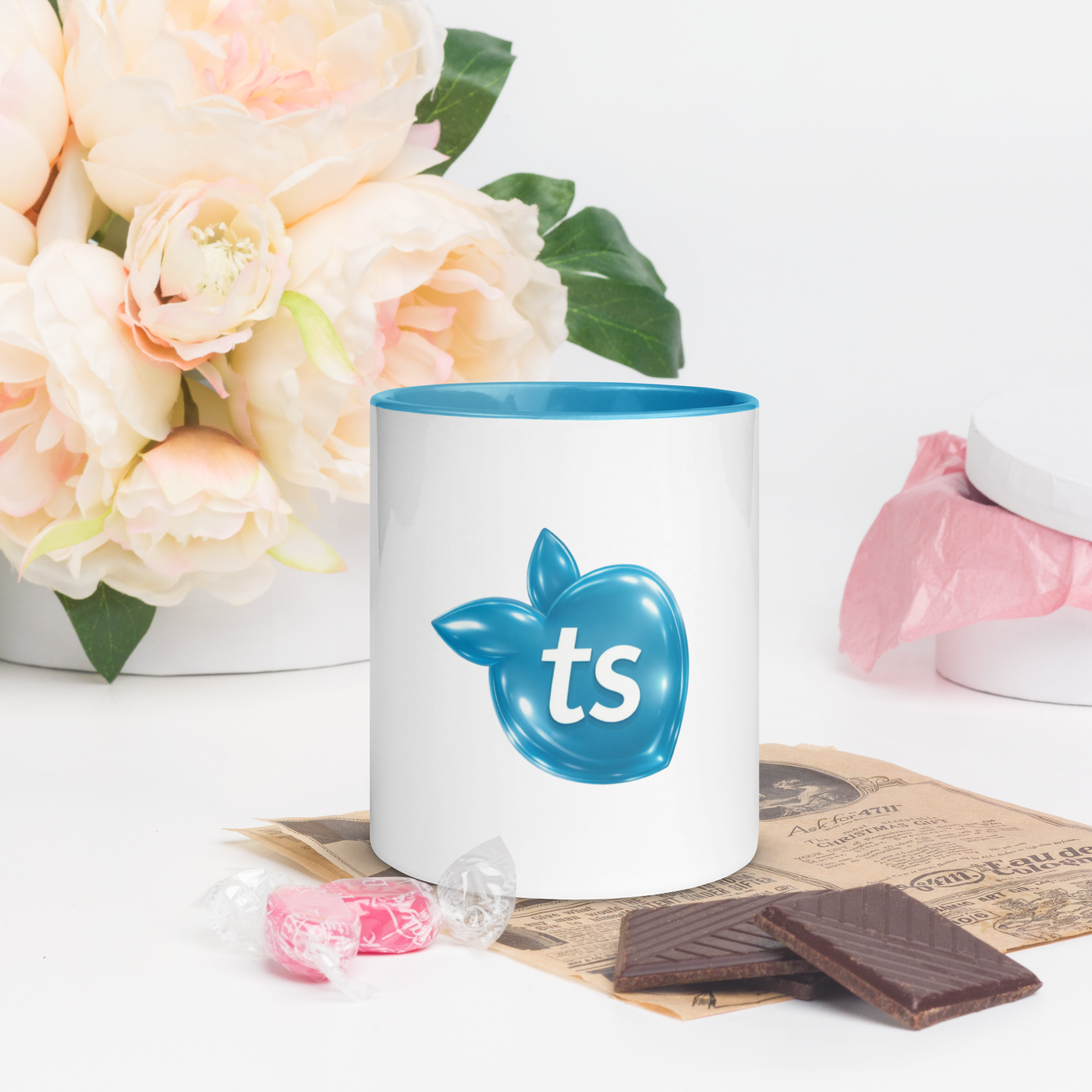 tsgabrielle® • Mug avec intérieur bleu clair • Céramique • 2 tailles - View 8