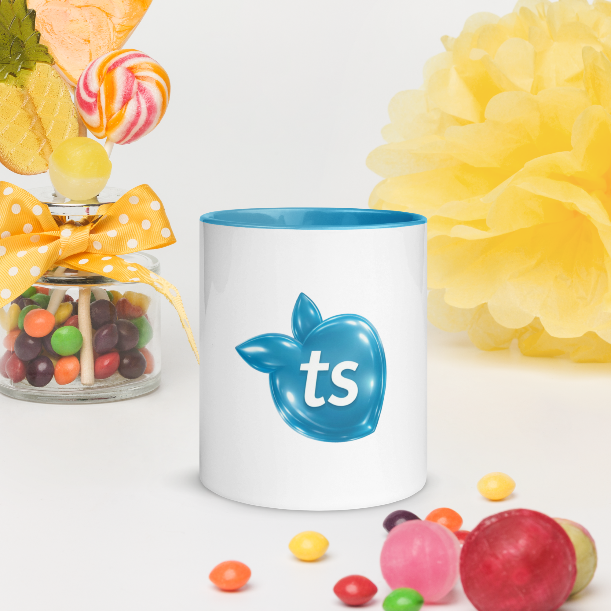 tsgabrielle® • Mug avec intérieur bleu clair • Céramique • 2 tailles - View 10
