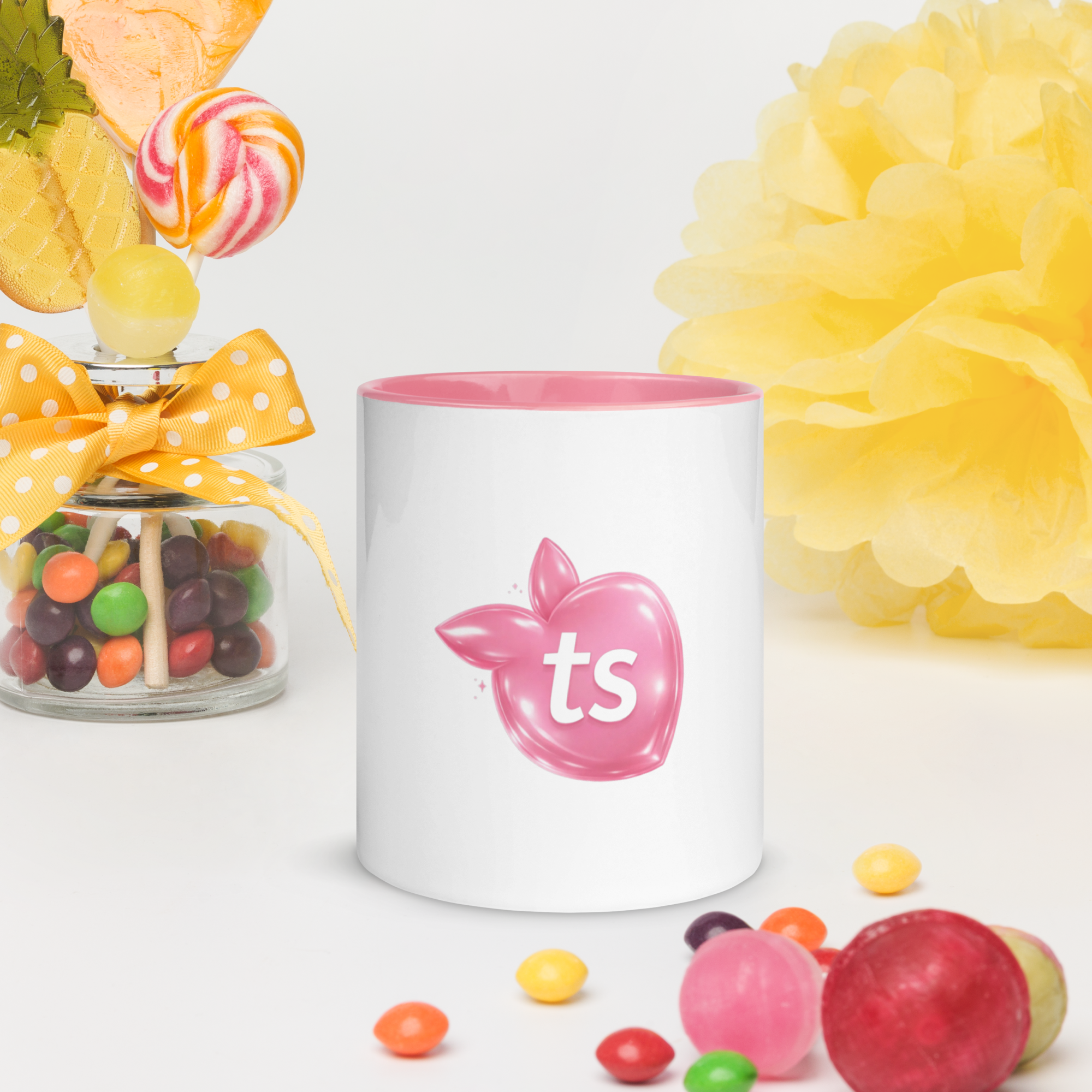 tsgabrielle® • Tasse avec intérieur rose • Céramique • 11 oz - View 7