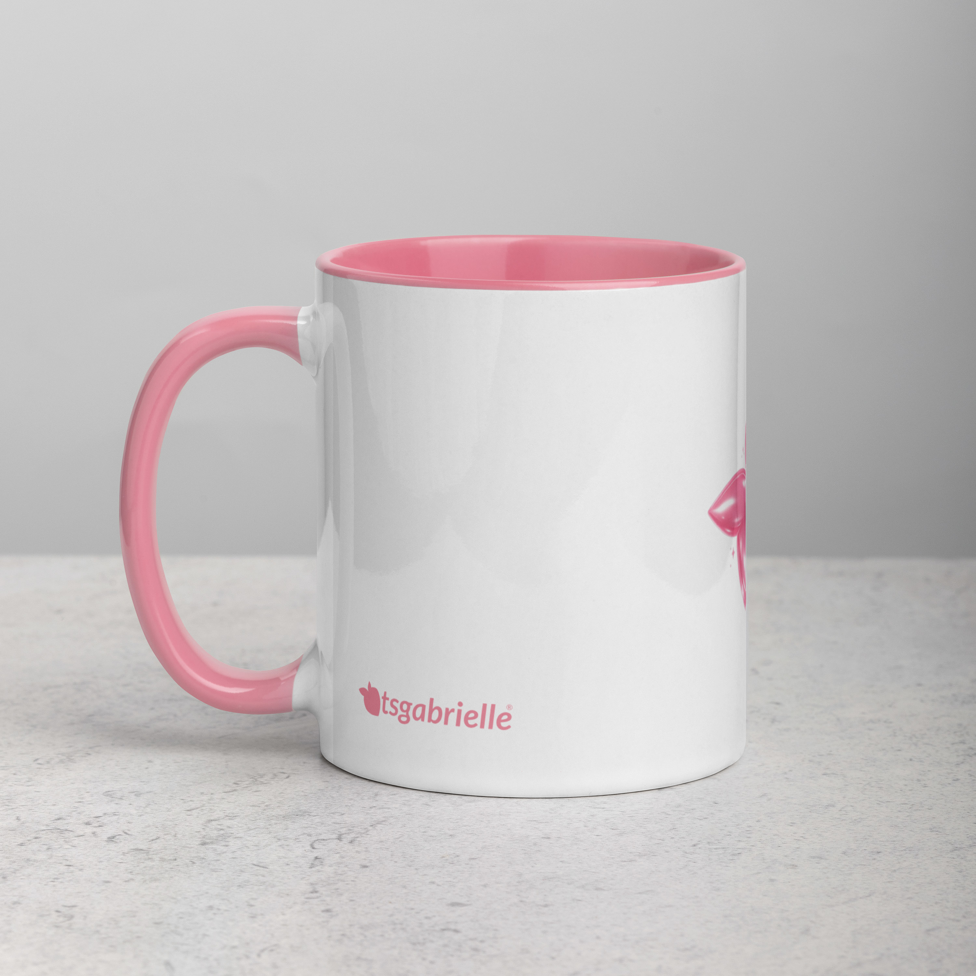 tsgabrielle® • Tasse avec intérieur rose • Céramique • 11 oz - View 6