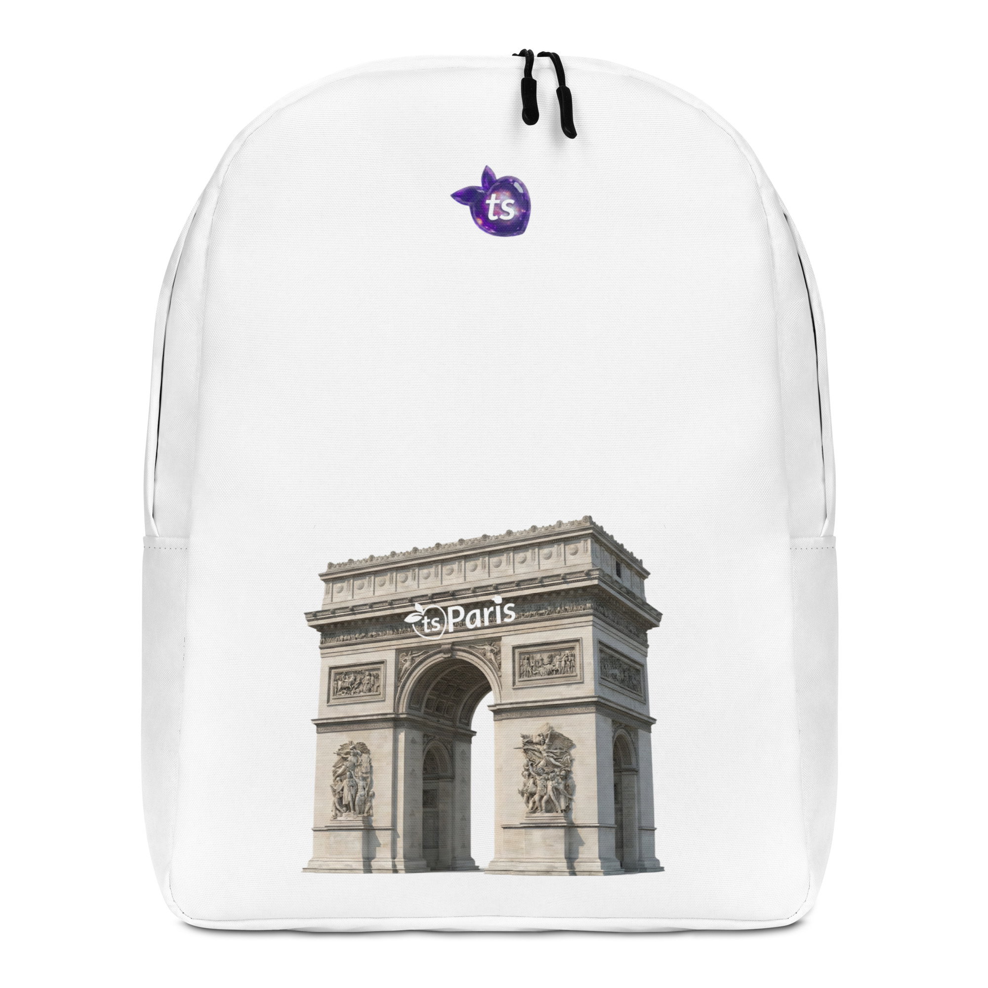 tsgabrielle® • Paris - Arc de Triomphe • Sac à dos minimaliste • Blanc